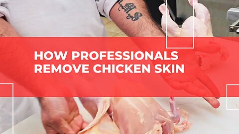 How to remove the skin of whole chicken. #chicken #butcher #nazeefbutcher