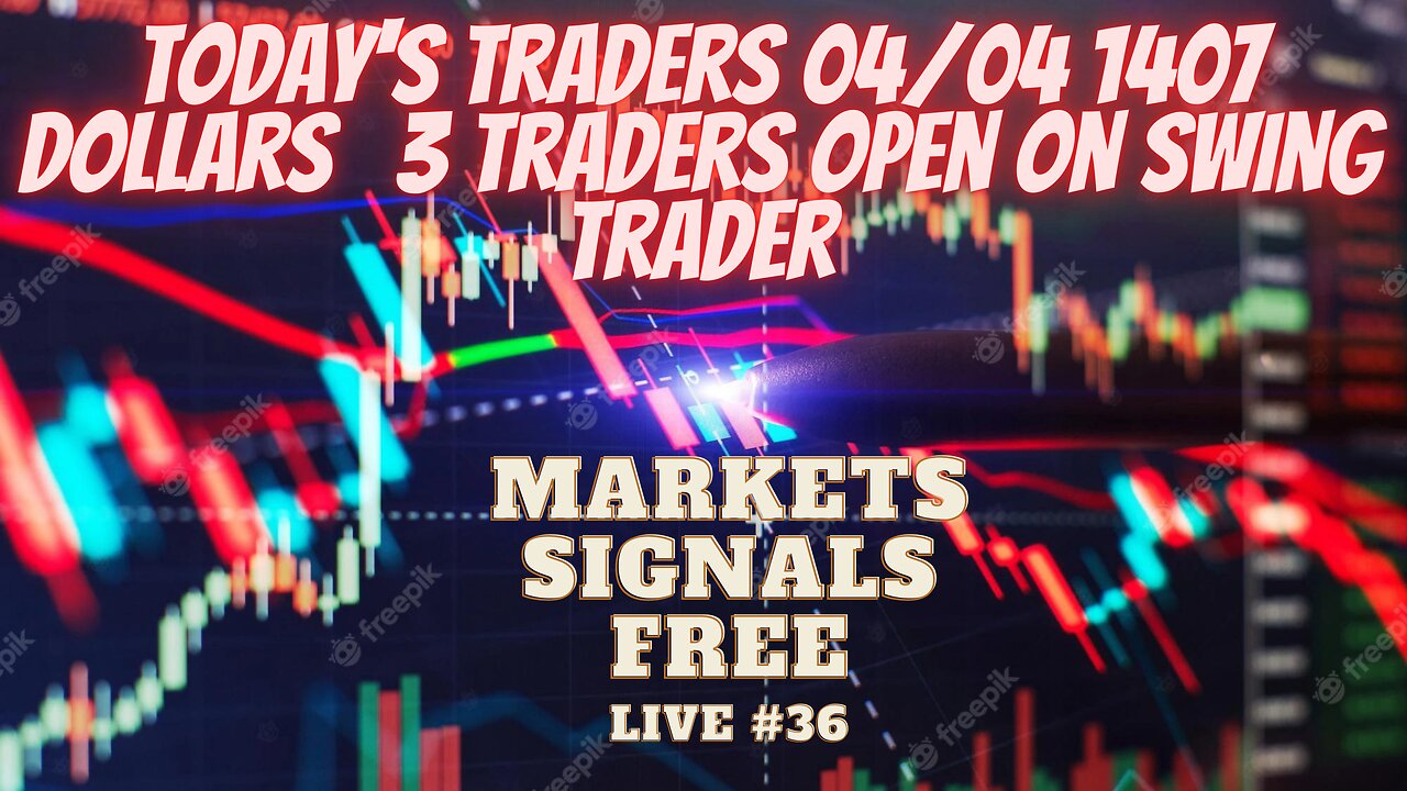 live trader today's traders 04/04 1407 dollars 💵 3 traders open on swing trader /operating crypto / forex / sp500 live free input signals #36