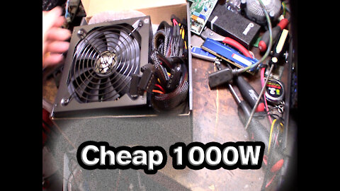 Cheap 1000W Crypto Mining Power Supply On Amazon Apevia ATX JP1000 Jupiter 4x PCIe