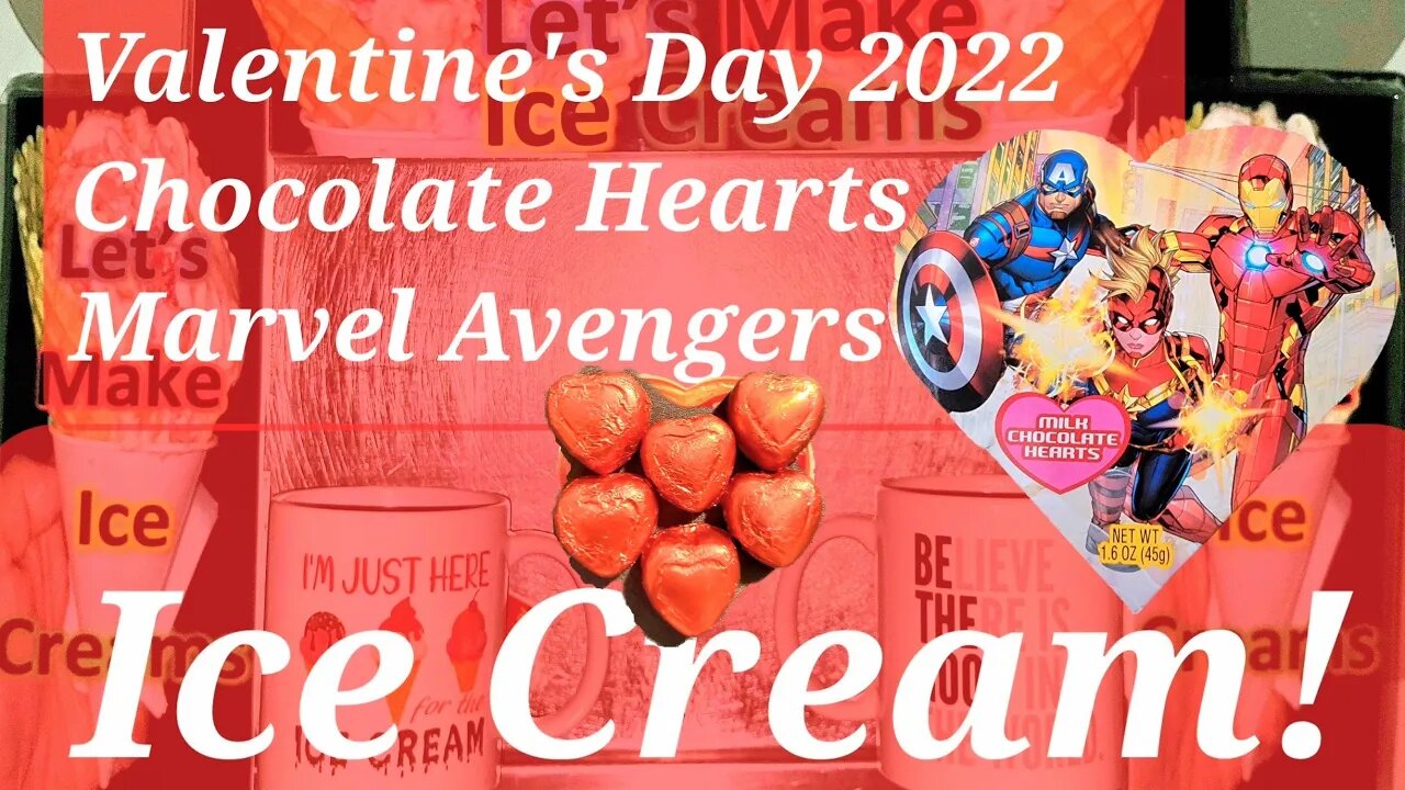 Valentine's Day 2022 Ice Cream Milk Chocolate Hearts Marvel Avengers