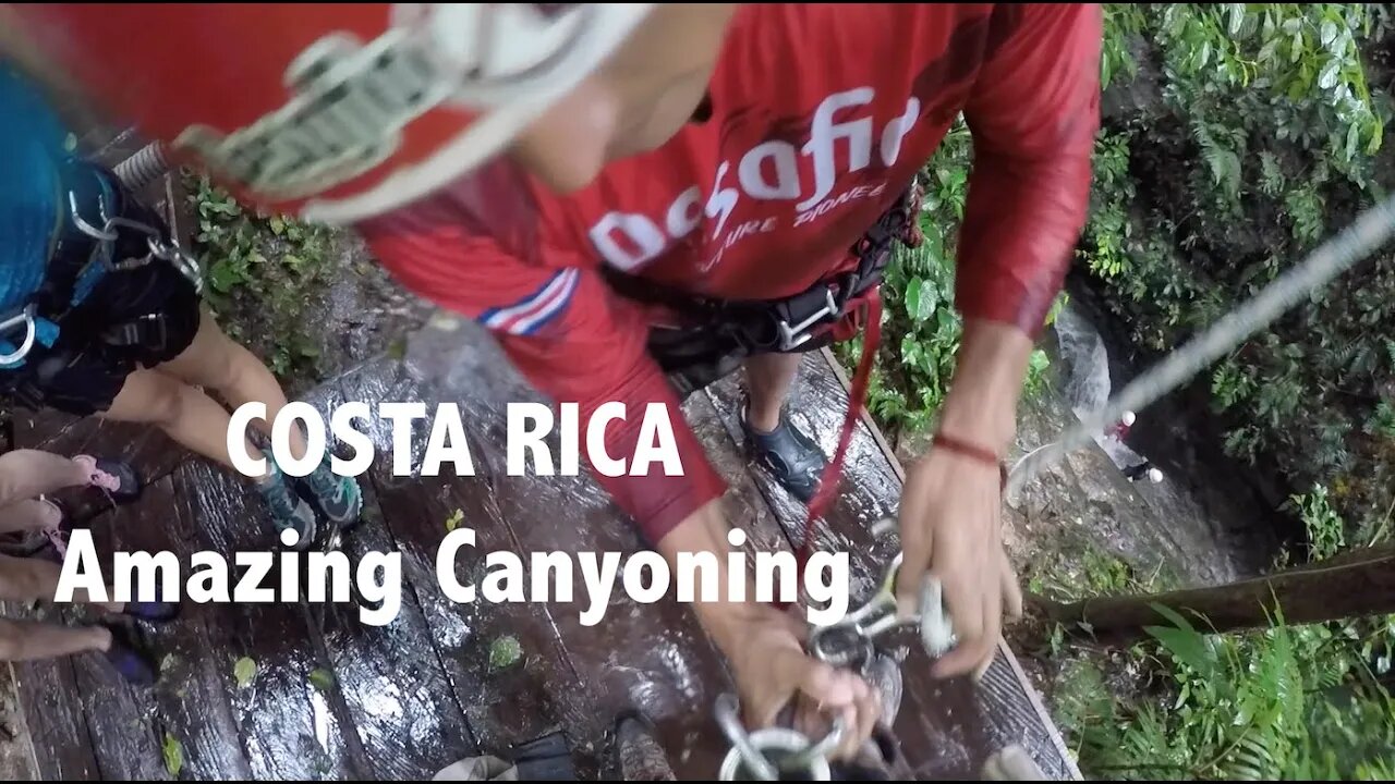 Awesome Canyoning in Costa rica water jungle adventure La Fortuna Mt. Arenal Monte Verde