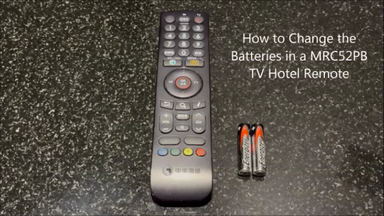 How to Change the Batteries in a MRC52PB TV Hotel Remote