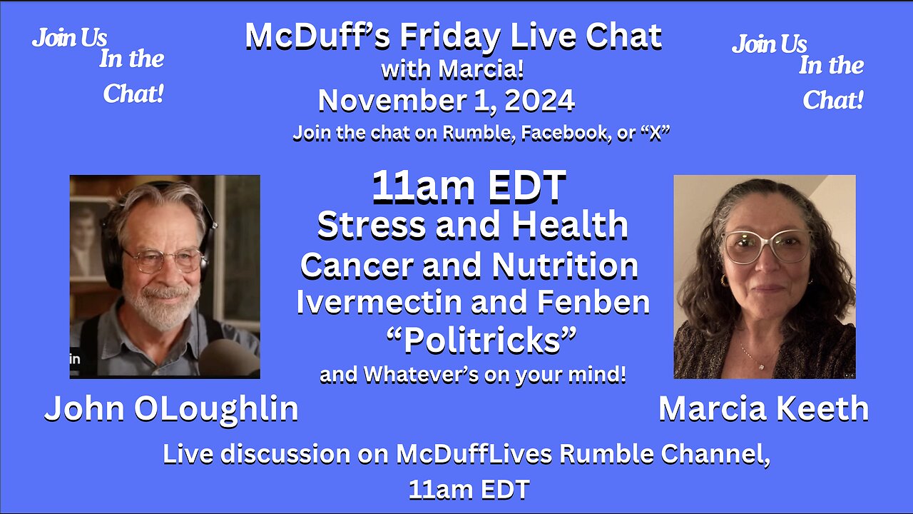 McDuff's Friday Live Chat, November 1, 2024