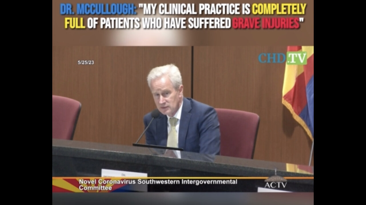 Vaccine risks and side effects - Dr Peter McCullough testifies