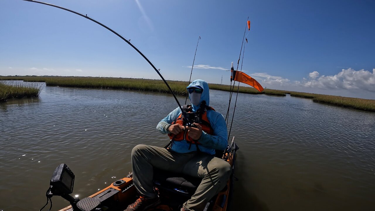 Kayaking for big fish on light tackle