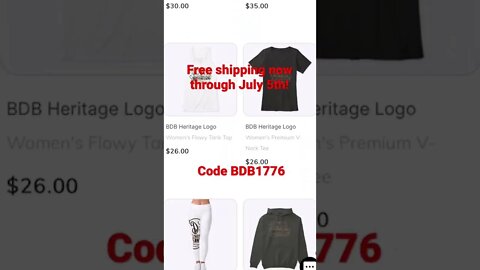 Support 2A with BDB Merch! Free shipping! Code BDB1776 now through July 5th!