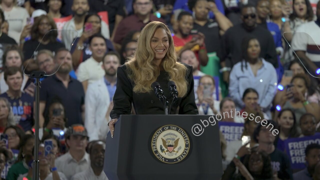 Beyoncé Speaks at Kamala Harris Rally in Houston, Introduces Vice President Harris on Stage