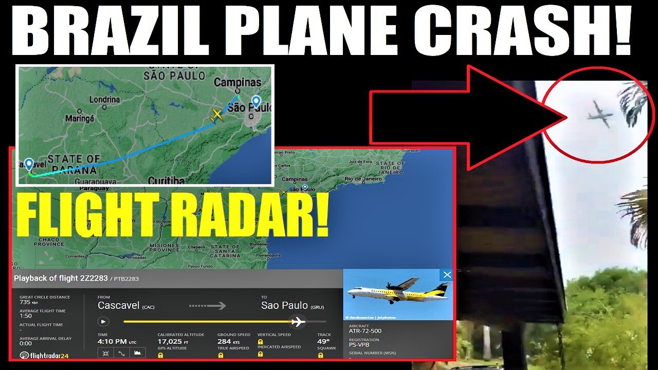 BREAKING! Brazil Plane CRASH Radar Data! GRAPHIC!