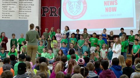 Green Shirt Day Assembly Returns For the First Time In Two Years - April 5, 2022 - Angela Stewart