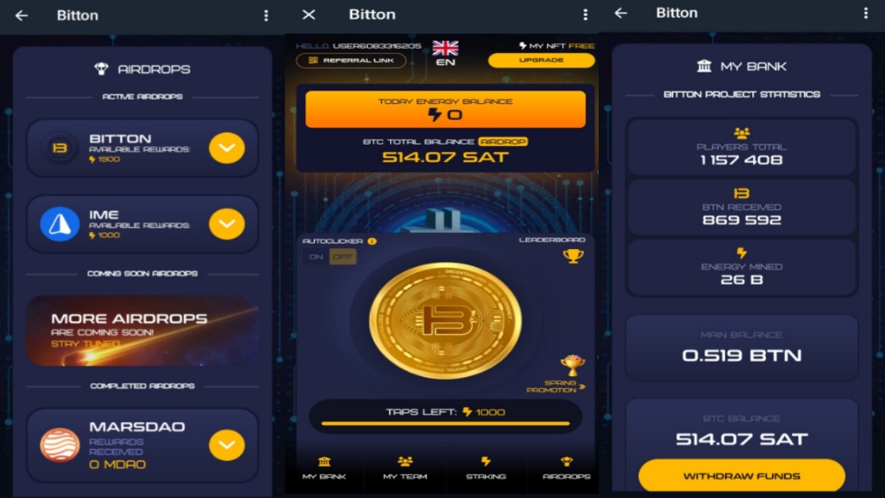 Bitton | Tap To Earn Free Bitcoin On Telegram | $BTN | Token Airdrop 2024