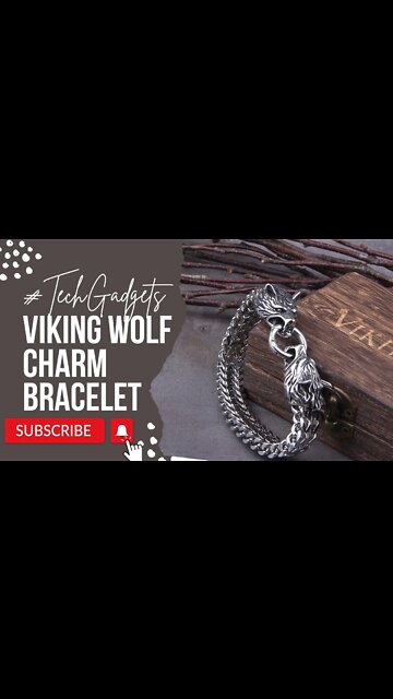Viking Wolf Charm Bracelet for Men | Buy Now | Link in Comments