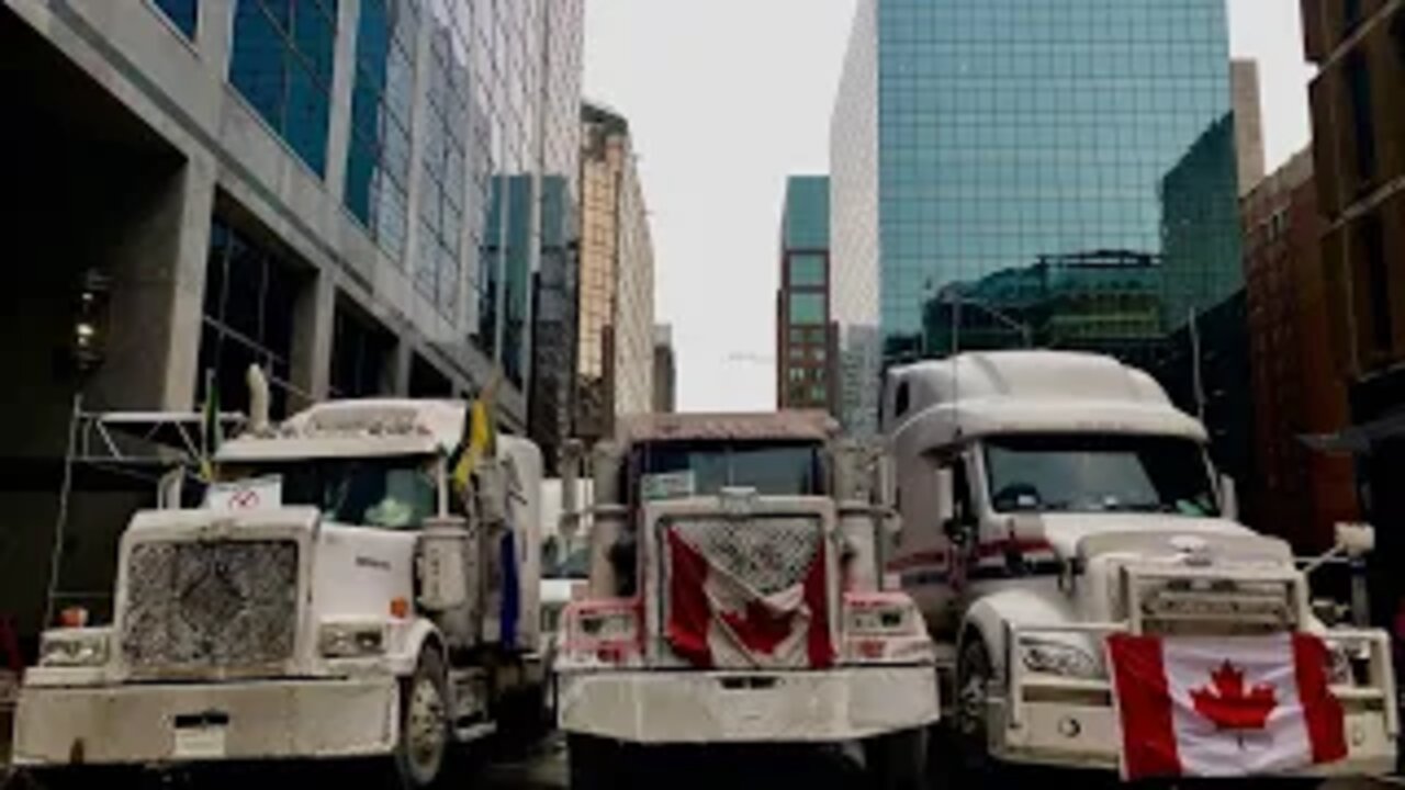 Ottawa 3 Février Canadian Truckers for Freedom le calme avant la tempête