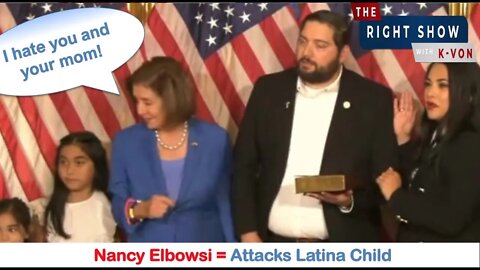 Pelosi Elbows Small Latina Child host K von is upset by her racism