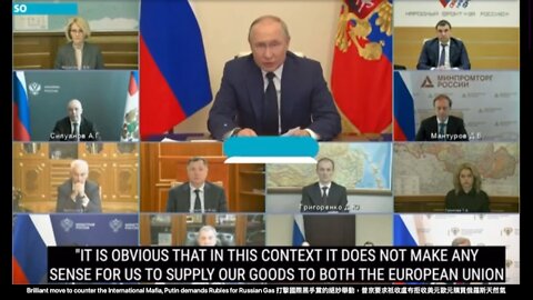 Brilliant move by Putin to counter the International Mafia