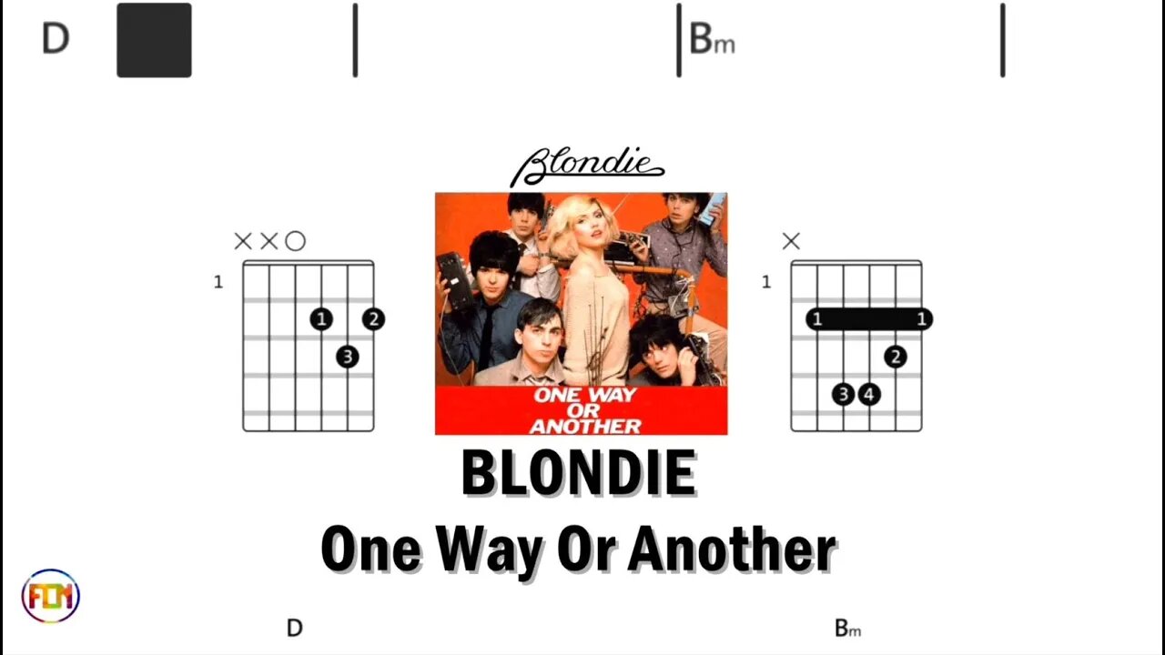 BLONDIE One Way Or Another - (Chords & Lyrics like a Karaoke) HD