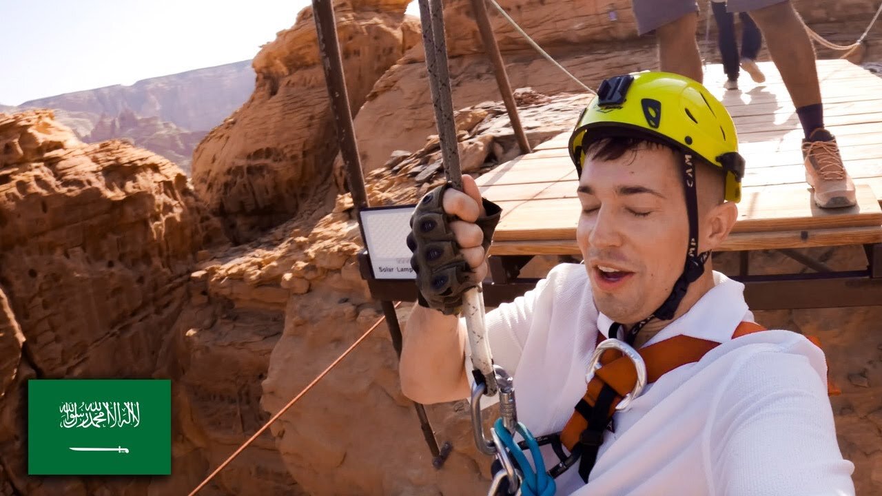 Extreme Bungee Jump in AlUla Saudi Arabia 🇸🇦