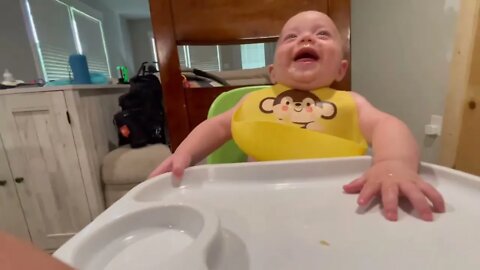 The laughing baby