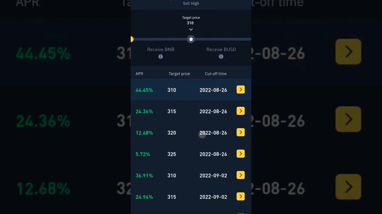 BNB DUAL INVESTMENT ABOVE 100% APR #cryptoinvesting #dualinvestment #binanceearn #binancefutures