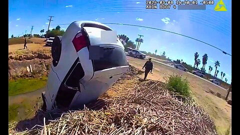 High Speed Chase With Border Patrol Ends In Crash - LIVE Body Cam