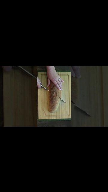 ASMR Crusty Bread Knocking Then Slicing