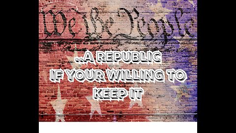 PBN News: A Republic if you can keep it.