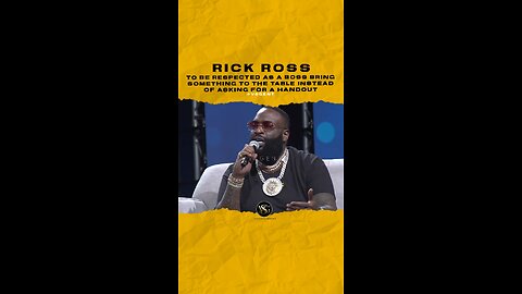 #rickross 2b respected bring something to the 🍽️ Don’t ask 4 a handout. 🎥 @EarnYourLeisure