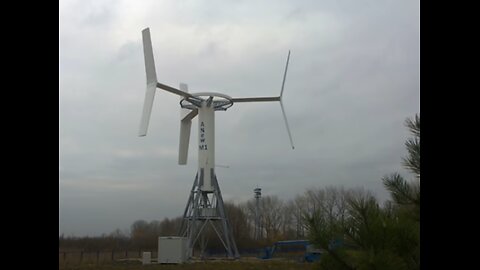 VAWT 200kW Vertical Wind Turbine Installation