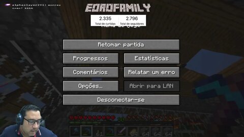 Live de Minecraft 1.15.2 com inscritos e #pai_eoroper + #malununes - EP11