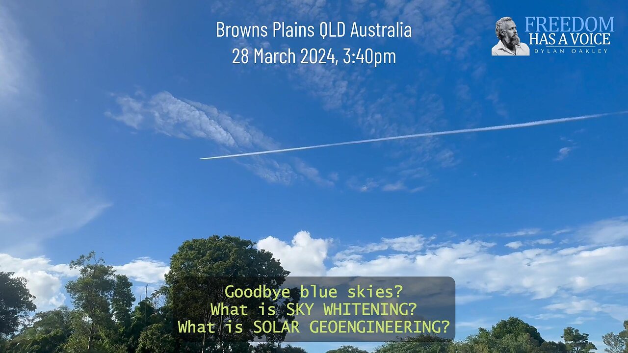 Goodbye Blue Skies? What is Sky Whitening? What is Solar Geoengineering? - Dylan Oakley, 28-03-2024