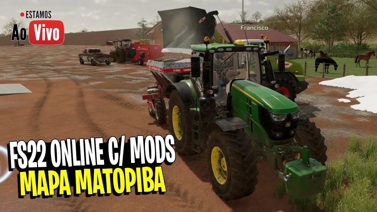 🔴 LIVE - FS22 MULTPLAYER MAPA MATOPIBA COM MODS BRASILEIROS PC XBOX PS4 PS5 MAC