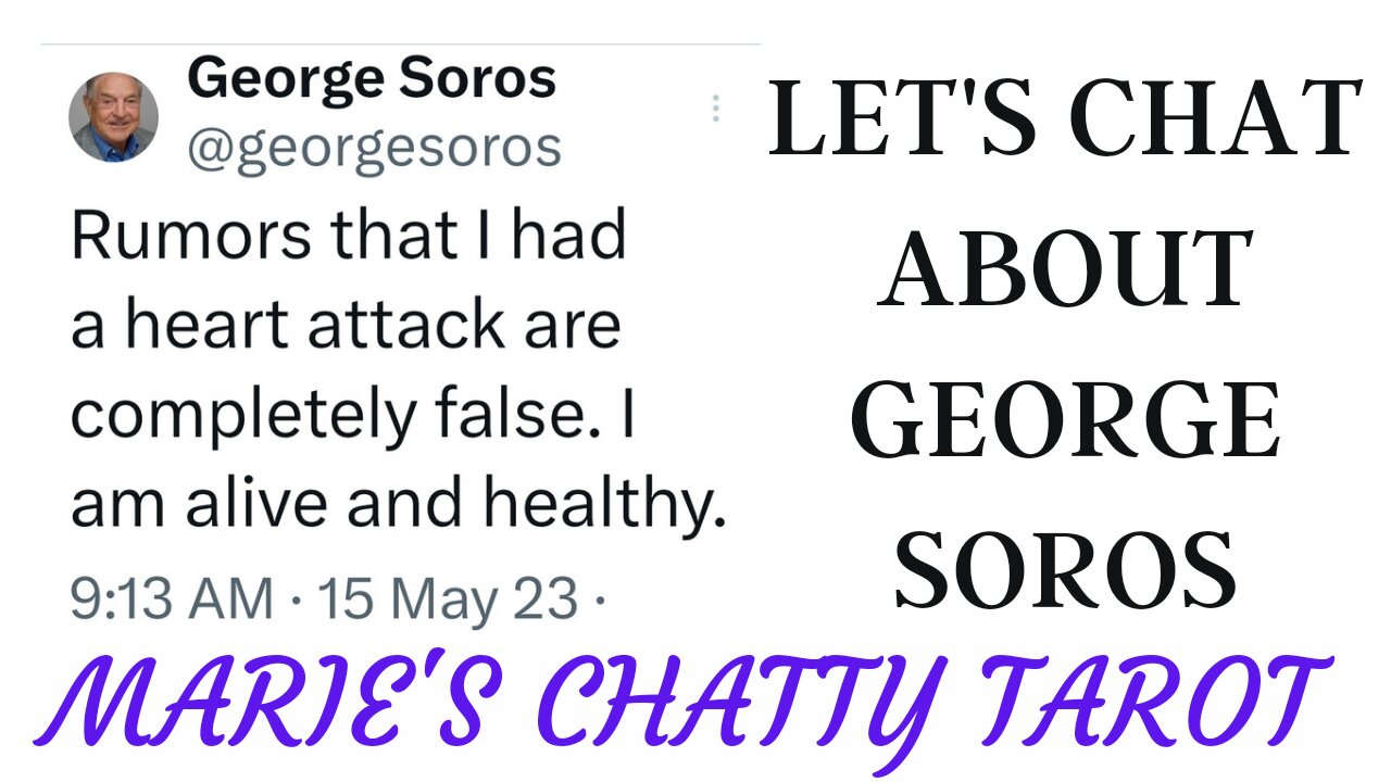 Let's Chat About George Soros "Alive"