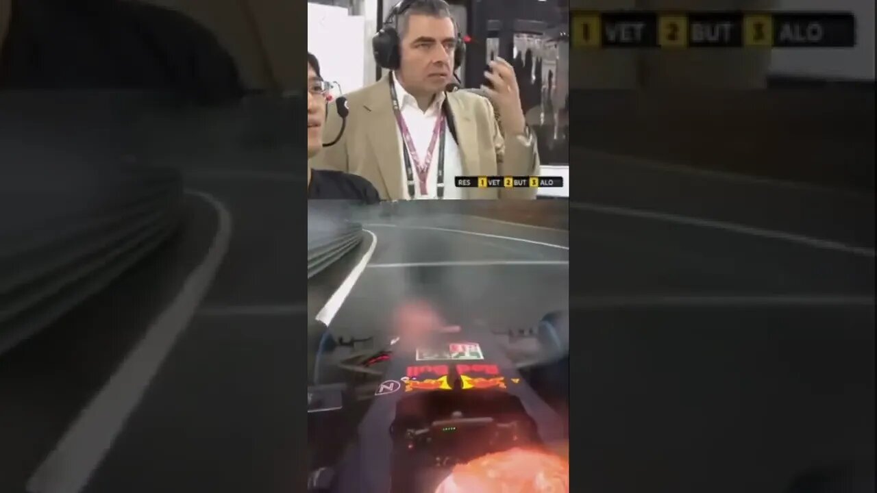 His reaction 😂 #formula1 #f1 #mrbean #verstapen #f1drift #racing #f1save #motorsport #f1drivers