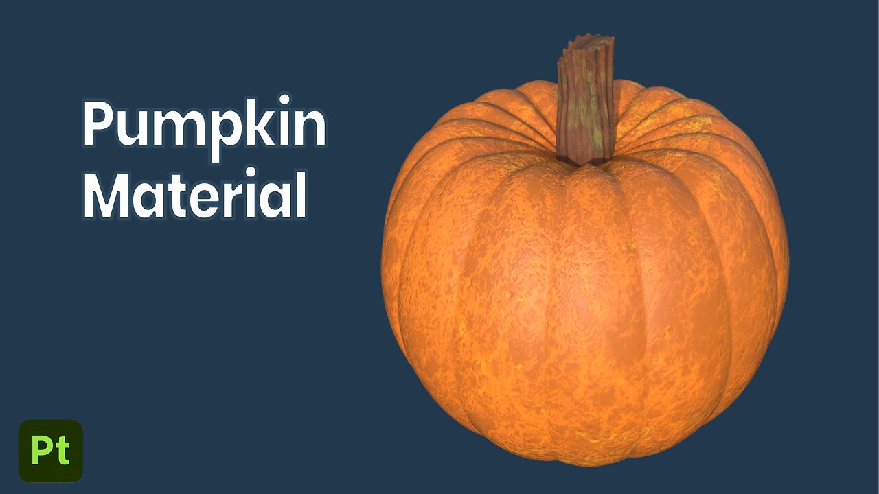 How to make a pumpkin material in Substance Painter | Tutorial #Texturing