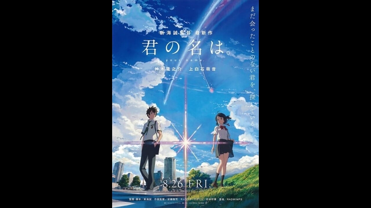 Your name / Kimi no namayba (anime movie) English cc Japanese dub