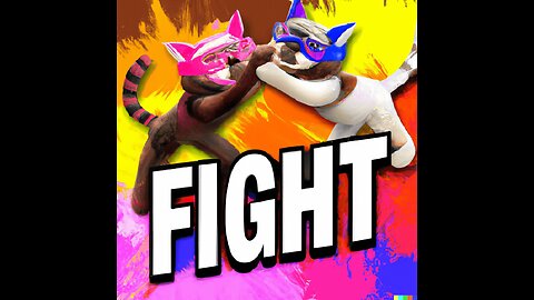 Funny cats fighting