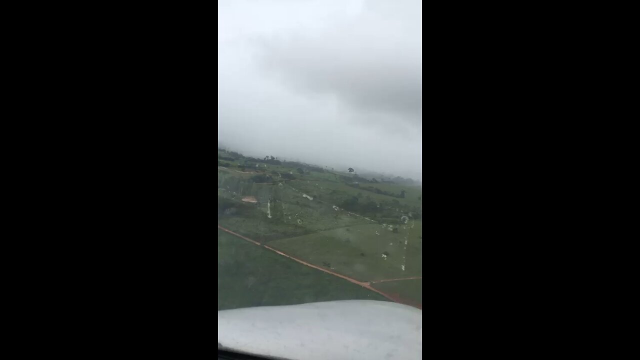 landing with rain in the amazon region
