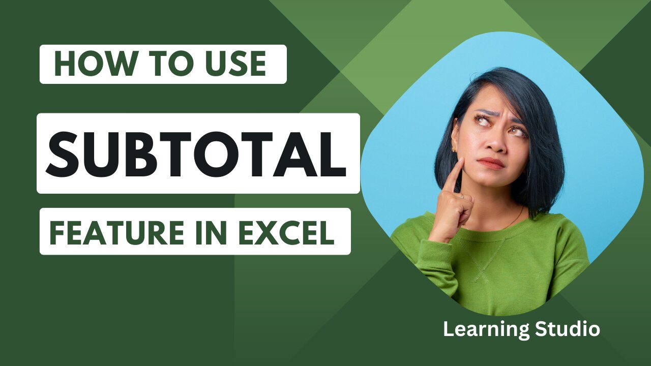 How to Use SUBTOTAL Feature in Excel in Hindi