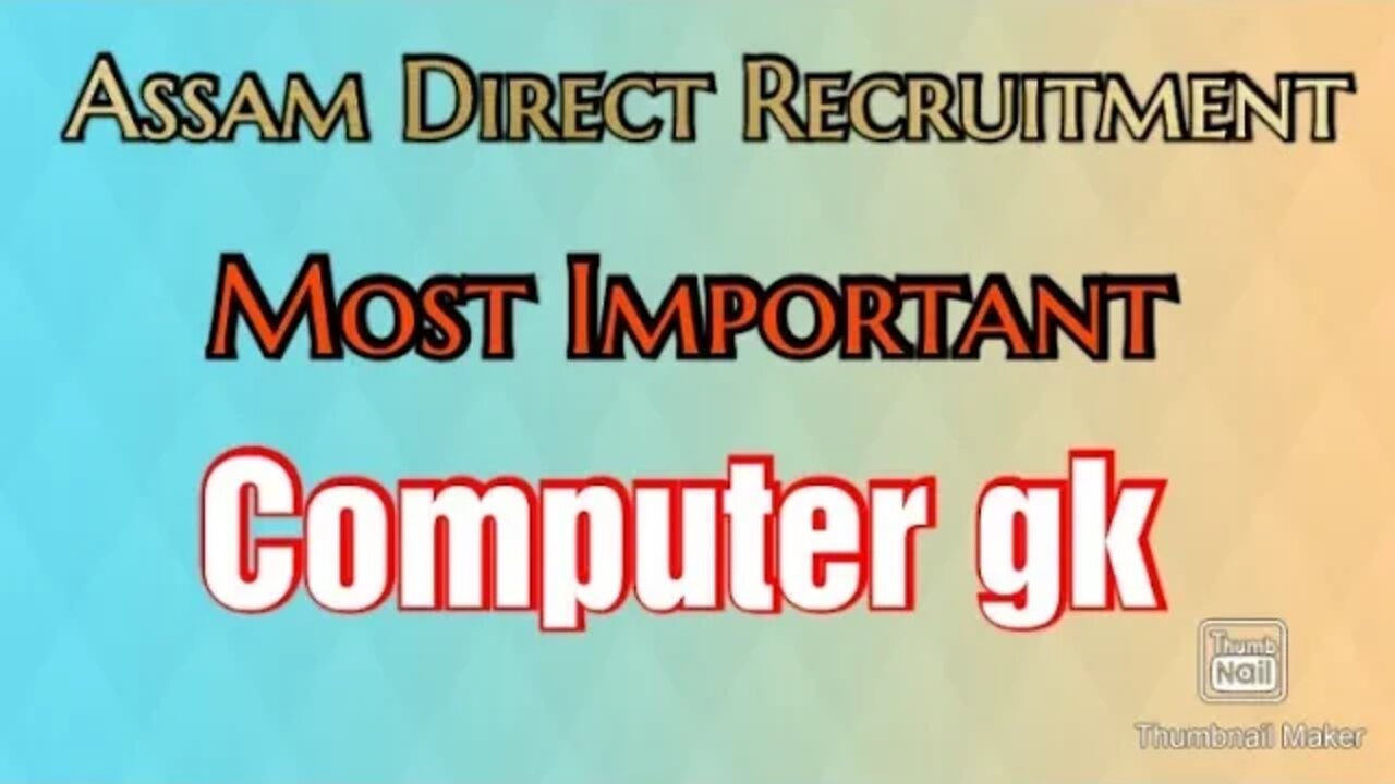 assam direct recruitment 2022: most important questions for computer knowledge