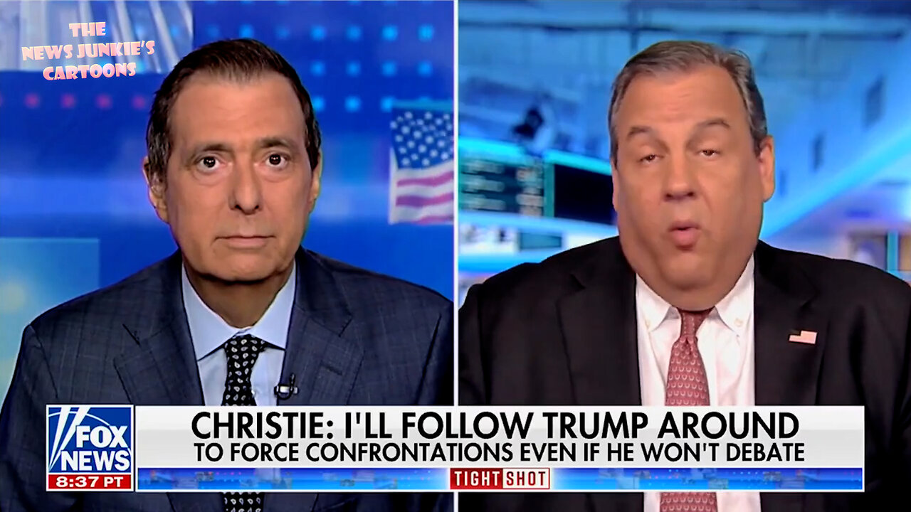 Stupidity on steroids. 2% candidate Christie announces he will start stalking Trump: "I will start following him around the country. Wherever he goes, I go."