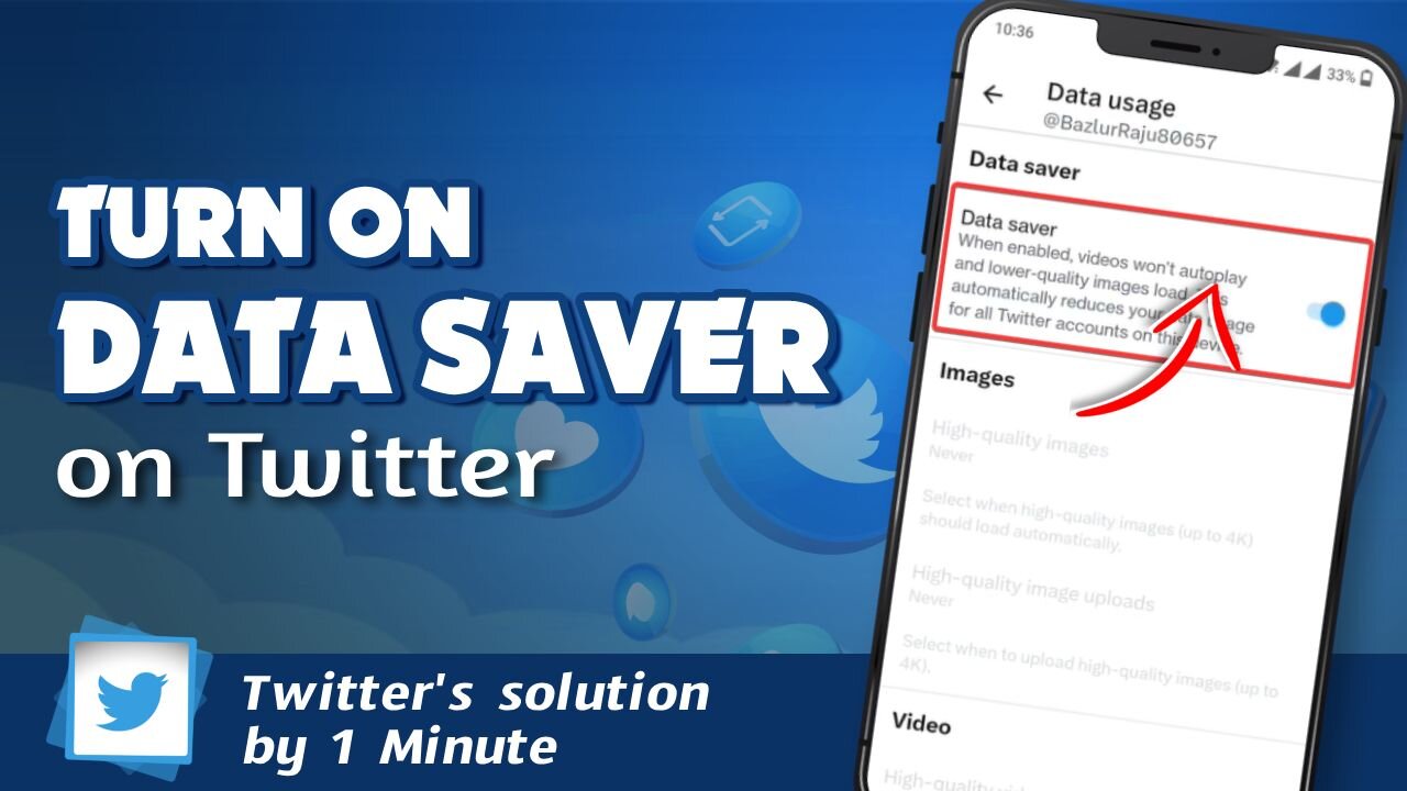 How to turn on data saver on Twitter