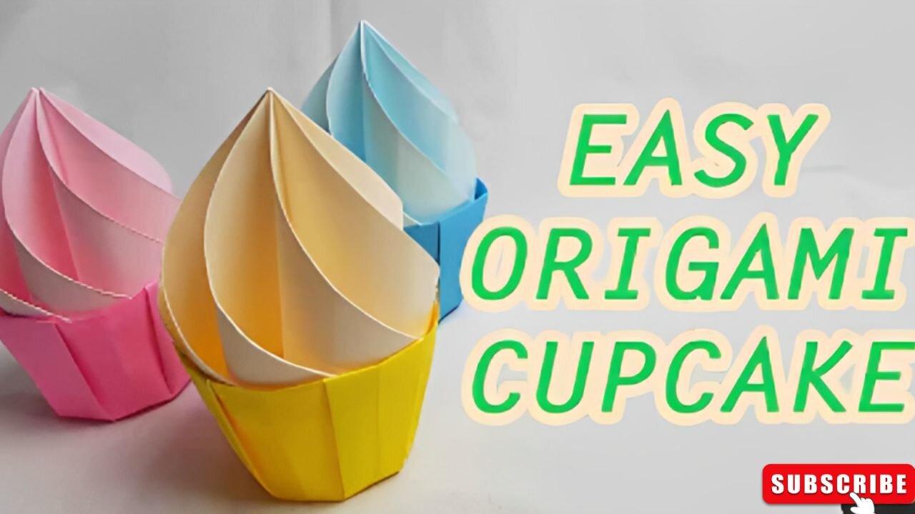 EASY ORIGAMI CUPCAKE | PAPER CUPCAKE CRAFT IDEAS