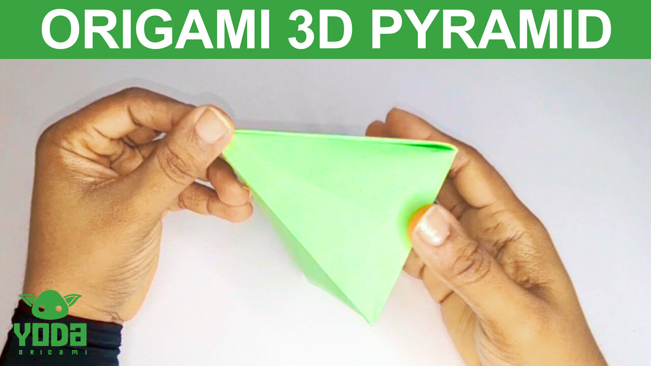 Origami 3D Pyramid Easy Tutorial - How to make a Paper Pyramid