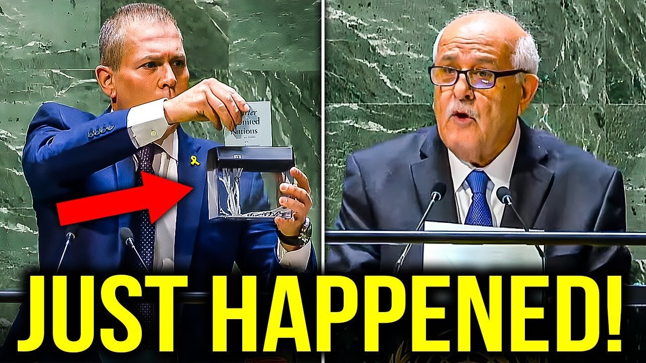 Palestine Goes Under Israel's Skin at UN! Israel Tears UN charter Live!