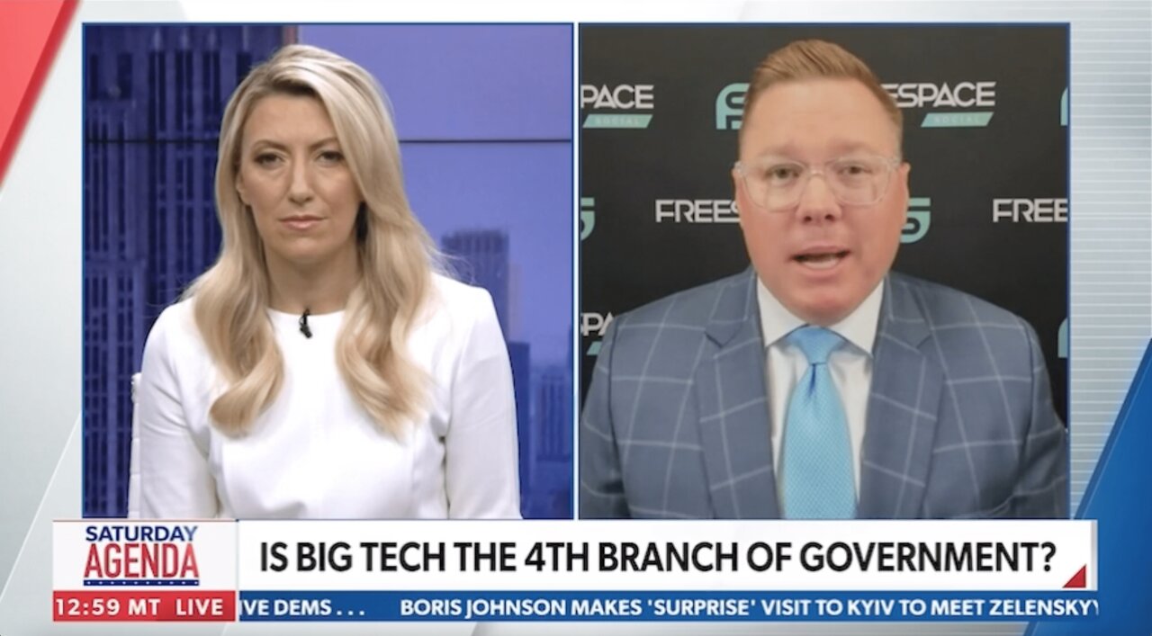 FreeSpace CEO Jon Willis on Newsmax discussing America's mistrust of Big Tech