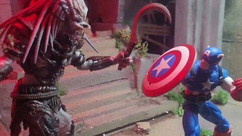 RE😉ANIME STUDIOS PRESENTS : CPT.AMERICA VS.ELDER PREDATOR