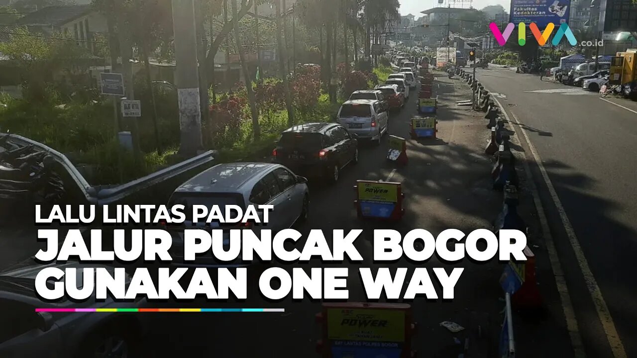 Pantauan Kondisi Lalin Menuju Puncak Bogor, Polisi Terapkan One Way Pagi Ini