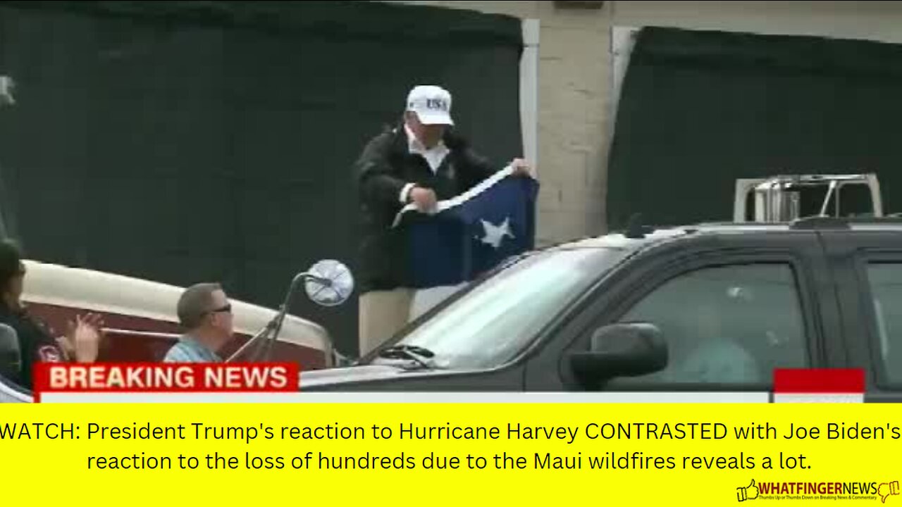 WATCH: President Trump's reaction to Hurricane Harvey CONTRASTED with Joe Biden's reaction