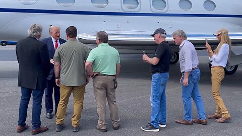 President Trump arrives at Valdosta Regional Airport in Lowndes, Georgia…