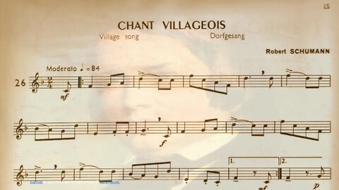 O Trompete Clássico Volume A (FÁCIL) - 26 Village Chant SCHUMANN