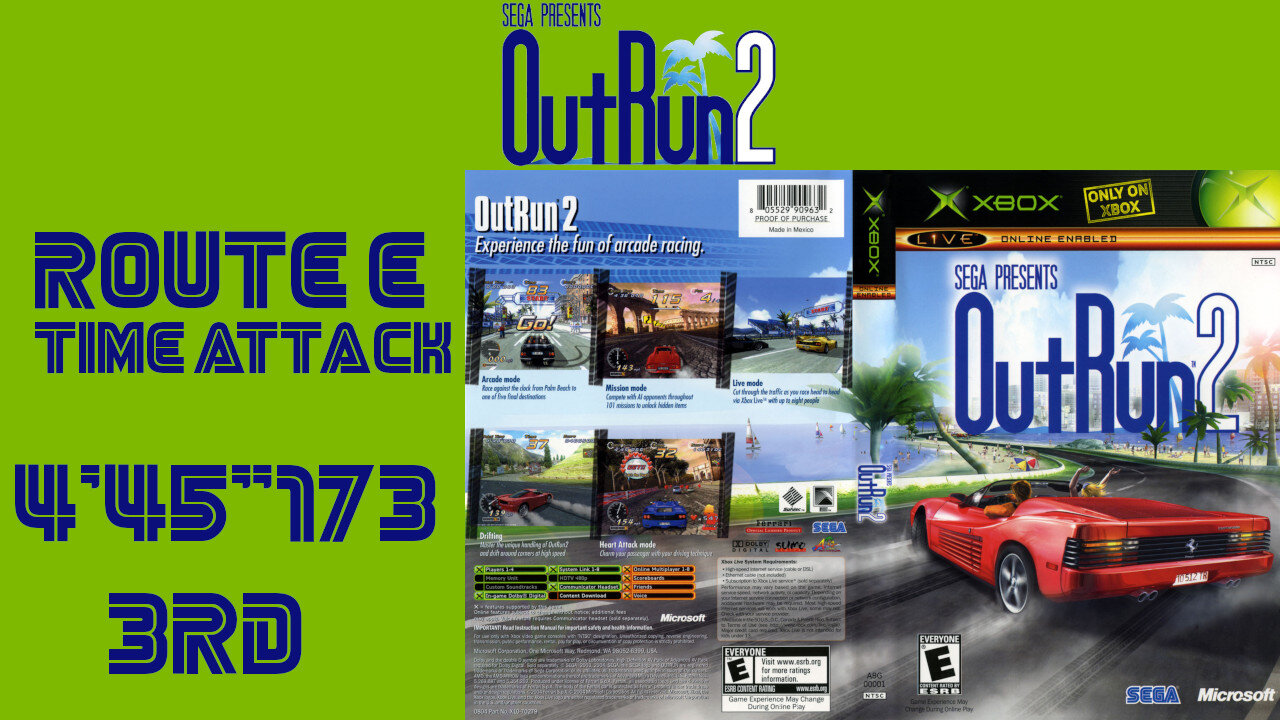 OutRun 2 [Xbox] Goal E - Time Attack [4'45"173] 3rd place